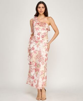 INVITEE - Women's One-Shoulder Ruffle Dress