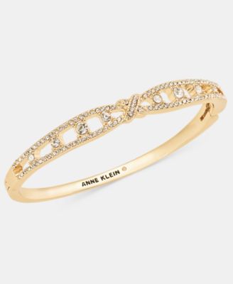 Anne Klein - Crystal Openwork Bangle Bracelet