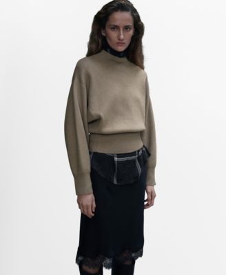 MANGO - Women's Oversized Perkins-Neck Sweater