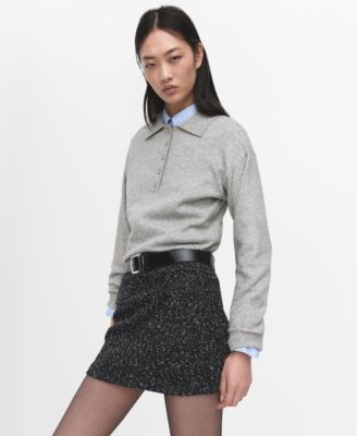 MANGO - Women's Flecked Knit Skirt