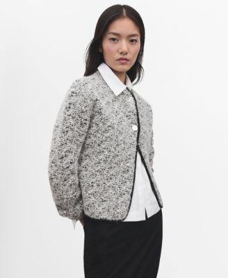 MANGO - Women's Flecked Cotton-Blend Jacket