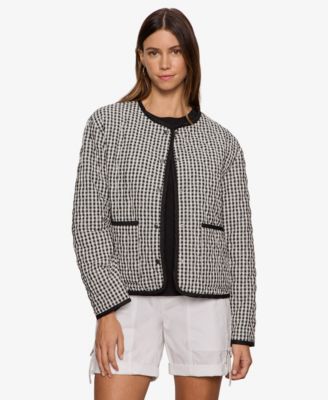 Sanctuary - Women's Quilted Button-Front Crewneck Jacket