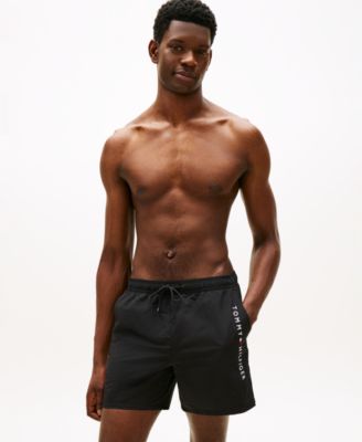 Tommy Hilfiger - Men's Classic-Fit Drawstring Zip Pocket Swim Trunks