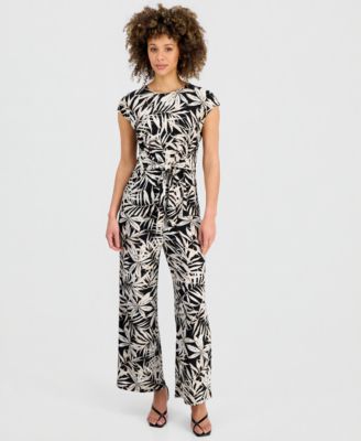 Kasper - Women's Printed Wide-Leg Pull-On Pants