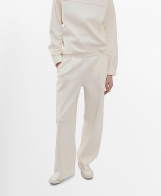 MANGO - Women's Straight-Fit Cotton Pants