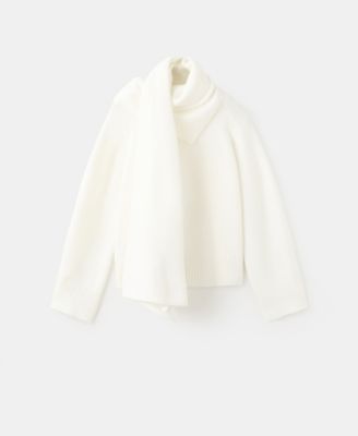 MANGO - Women's Scarf Knitted Sweater