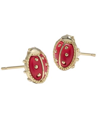 Kendra Scott - 14k Gold Over Brass Lady Bug Stud Earrings