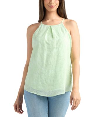 BCX - Women's Embroidered Scallop Edge Top