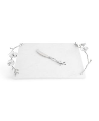 Michael Aram - Silver-Tone Orchid Cheeseboard and Knife, 2 Piece Set