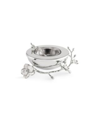 Michael Aram - Silver Orchid Caviar Dish and Spoon, 2 Piece Set