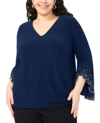 MSK - Plus Size V-Neck Top