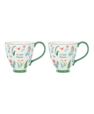 First Blooms Green Mugs, Set of 2 image