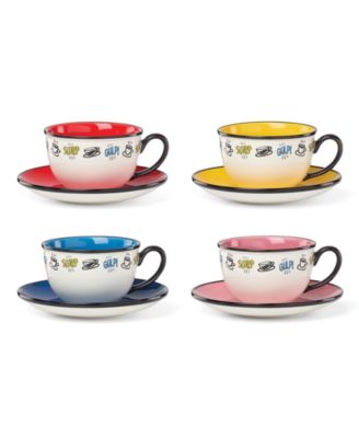 Chef Snoopy Tea Cup and Saucer, Set of 4 image