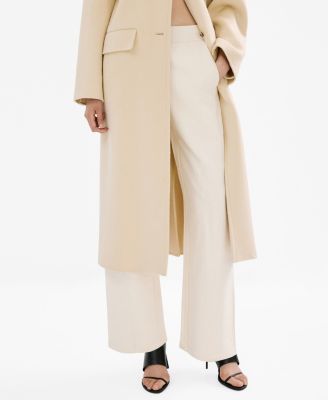 MANGO - Women's Elastic Waist Cotton Pants