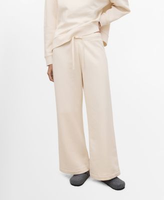 MANGO - Women's Fluid Long Cotton Pants