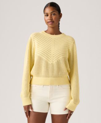 Levi's - Women's Gaelle Long-Sleeve Crochet Pull-On Sweater