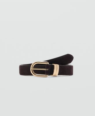 MANGO - Women's Suede Leather Belt