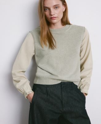 MANGO - Women's Combined Knitted Sweater