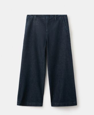 MANGO - Women's Wide Leg Mid-Rise Jeans