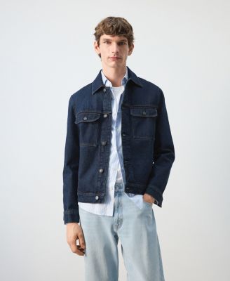 MANGO - Men's Cotton Pockets Denim Jacket