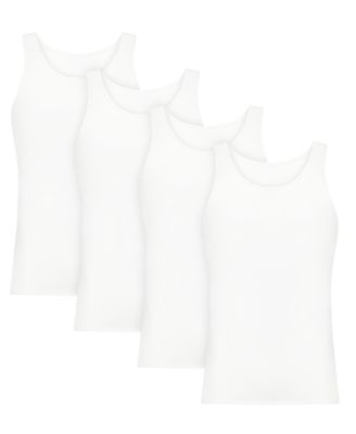 Hanes - Men's Ultimate Crewneck Tank Undershirt, 4-Pack