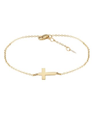 Macy's - Adjustable Cross Bracelet Set in 14k Gold