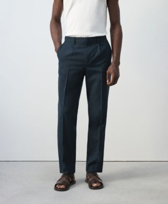 MANGO - Men's Slim-Fit Linen-Lyocell-Blend Pants