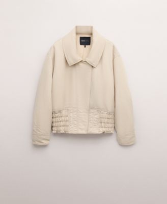 MANGO - Women's Gathered Waist Oversized Jacket