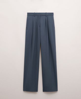 MANGO - Women's Straight Wool Suit Pants