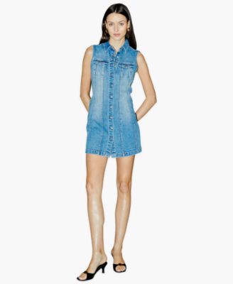 Abrand - Women's Sleeveless Button-Up Dress