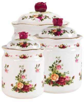 "Old Country Roses" Canisters, Set of 3 image