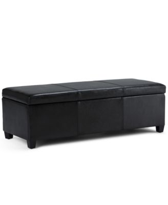 Simpli Home - Fabric Rectangular Storage Ottoman, Direct Ship