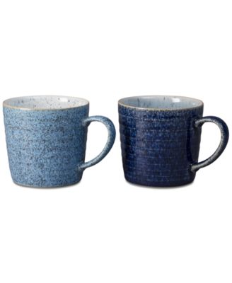 Denby - Studio Blue 2-Pc. Ridged Mug Set