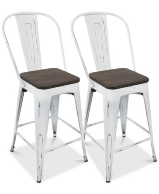 Lumisource - Oregon Counter Stool (Set of 2), Quick Ship