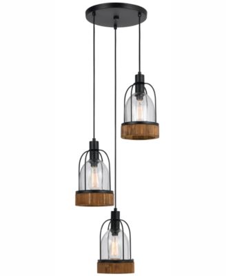 Cal Lighting - 60W 3-Light Beacon Glass Pendant