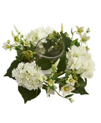 Nearly Natural - Hydrangea Artificial Candelabrum Arrangement