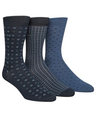 Calvin Klein - Men's 3-Pk. Patterned Crew Socks