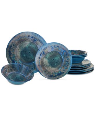 Certified International - Radiance Teal 12-Pc. Dinnerware Set