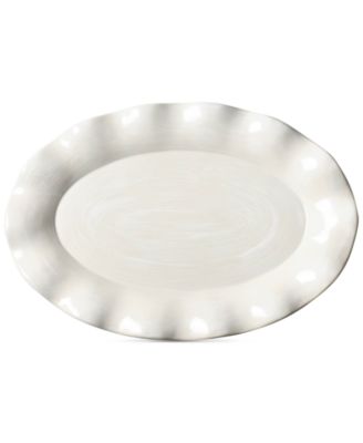 by Laura Johnson Signature Ruffle White Oval Platter image