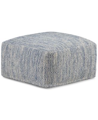 Simpli Home - Valmon Square Pouf, Quick Ship