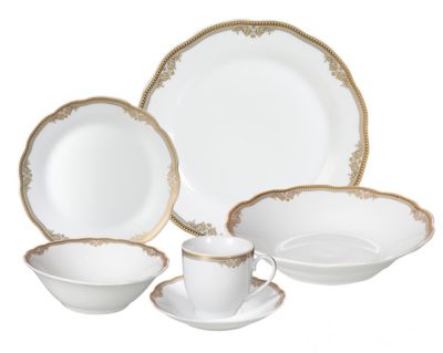 Lorren Home Trends - Catherine 24-Pc. Dinnerware Set, Service for 4