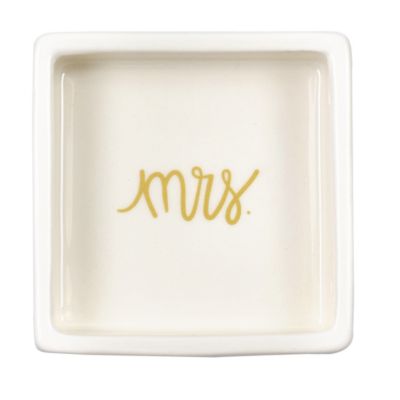by Laura Johnson Mr. and Mrs. Square Trinket Bowl Set/2 image