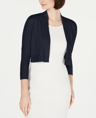 Calvin Klein - Long-Sleeve Open Cropped Cardigan