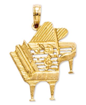 Macy's - 14k Gold Charm, Piano Charm