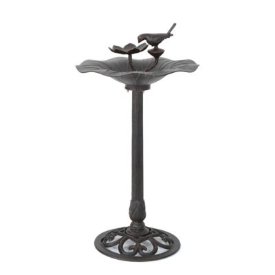 Noble House - Lancaster Outdoor Bird Bath, Quick Ship