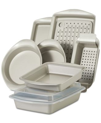 Rachael Ray - Nonstick 10-Pc. Bakeware Set, Silver