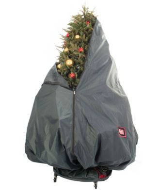 TreeKeeper - Decorated Upright Tree Storage Bag w/ Rolling Tree Stand