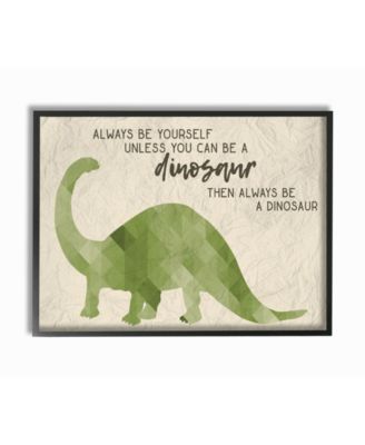 Always Be A Dinosaur Brachiosaurus Framed Giclee Art, 11" x 14" image