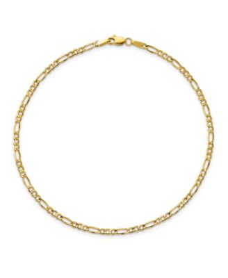 Macy's - Figaro Chain Anklet in 14k Yellow Gold