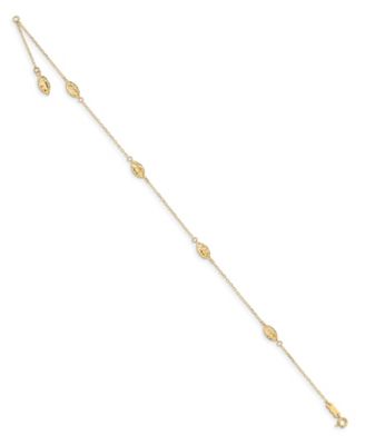 Macy's - Rice Bead Anklet in 14k Yellow Gold